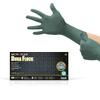 Ansell MICROFLEX Dura Flock DFK-608 Thick 11mil Nitrile Gloves for Automotive, Aftermarket, Machinery - XL, Green (Box of 50) view 1