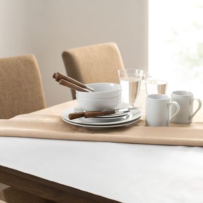 Elrene Home Fashions Deluxe Heavy Duty Table Pad Protector Cushioned Flannel Backing, 52" x 120", White