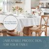 Elrene Home Fashions Deluxe Heavy Duty Table Pad Protector Cushioned Flannel Backing, 52" x 120", White view 4
