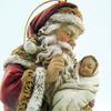 Kneeling Santa with Infant Figurine Resin Christmas Tree Ornament, 5 Inch view 3