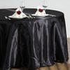 BalsaCircle 108-Inch Black Round Satin Tablecloth Table Cover Linens for Wedding Party Catering Kitchen Dining Events Kitchen Dining view 1