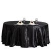 BalsaCircle 108-Inch Black Round Satin Tablecloth Table Cover Linens for Wedding Party Catering Kitchen Dining Events Kitchen Dining view 4