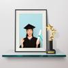 Trophy Glass Shelf 8x8 inch - 3/8 Inch Thick Clear Floating Shelf with 2 Free Chrome Brackets and Screws for Displaying Trophies, Awards, Pictures Frames, Paintings and Decoration Items view 2