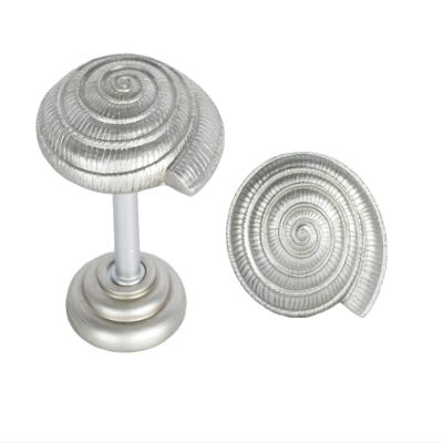 Urbanest Set of 2 Snail Drapery Holdback Medallion, 3 3/16-inch Diameter, Pewter