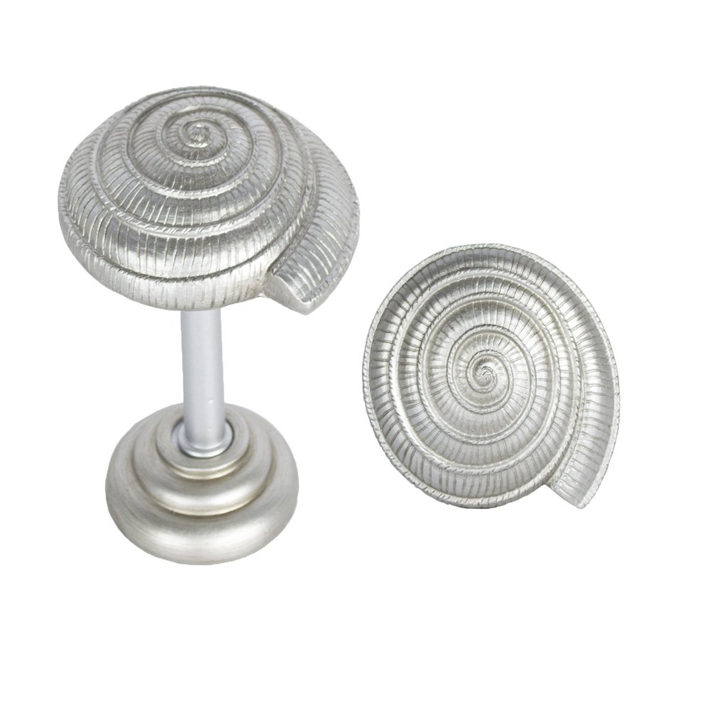 Urbanest Set of 2 Snail Drapery Holdback Medallion, 3 3/16-inch Diameter, Pewter