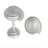 Urbanest Set of 2 Snail Drapery Holdback Medallion, 3 3/16-inch Diameter, Pewter view 1