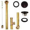 Westbrass D324-20G-12 22-1/2" Brass Bath Waste & Overflow Assembly with Trip Lever and Beehive Strainer Grid Drain, Oil Rubbed Bronze view 2