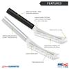 RADA Cutlery Cheese Knife (W239), 5.25" Stainless Steel Serrated Blade with Ridged Cutouts and Forked End, Made in USA, Black Handle view 2
