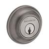 Baldwin SCTRD152 Reserve Single Cylinder Traditional Round Deadbolt in Matte Antique Nickel Finish view 1