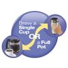 Hamilton Beach FlexBrew Trio 2-Way Coffee Maker, Compatible with K-Cup Pods or Grounds, Single Serve & Full 12c Pot, Permanent Gold-Tone Filter, Black & Silver view 2