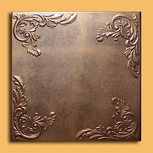 Antique Ceilings Inc - Marseille Bronze Brown - Styrofoam Ceiling Tile (Package of 10 Tiles)