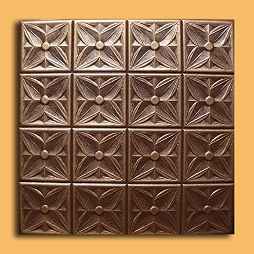 Antique Ceilings Inc - Margaretta Bronze Brown - Styrofoam Ceiling Tile (Package of 10 Tiles)