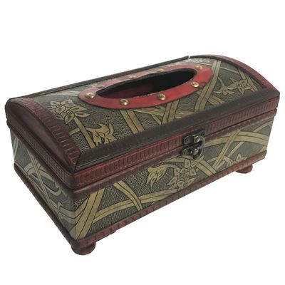 Allgala Antique Wooden Tissue Box Holder-HD90204