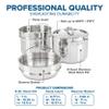 Viking 3-Ply Stainless Steel Pasta Pot with Lid, 8 Quart, 4 Piece Multipot Kitchen Cookware, Includes Pasta Insert and Steamer Basket, Dishwasher and Oven Safe, Induction Ready, Silver view 4
