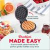 Dash Mini Waffle Maker- Compact Electric Iron for Creative Homemade Treats - PTFE nonstick surface - Easy-to-Clean - Perfect for Kids & Families - Pink view 3