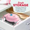 Dash Mini Waffle Maker- Compact Electric Iron for Creative Homemade Treats - PTFE nonstick surface - Easy-to-Clean - Perfect for Kids & Families - Pink view 4