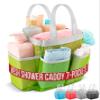 Handy Laundry Mesh Shower Caddy - 7 Pocket Portable Bathroom Organizer Tote for Travel, Gym & Dorm - Collapsible Small Shower Caddy Bag to Hold Toiletries & Essentials (Green) view 1