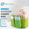 Handy Laundry Mesh Shower Caddy - 7 Pocket Portable Bathroom Organizer Tote for Travel, Gym & Dorm - Collapsible Small Shower Caddy Bag to Hold Toiletries & Essentials (Green) view 2