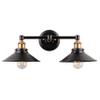 Linea di Liara Andante 2 Light Bathroom Vanity Light Industrial Gold and Matte Black Light Fixtures Above Mirror Light Farmhouse Vanity Lights for Bathroom Lighting, Bulb Included view 4