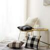 MIULEE Halloween Pack of 2 Farmhouse Buffalo Check Plaids Linen Throw Pillow Covers Soft Soild Decorative Home Decor Outdoor Cushion Case for Sofa Bedroom 18 x 18 Inch, Black and White view 4