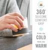 Host Whiskey Freeze Glasses, Double Old Fashioned Glasses, Chill Without Dilution for Brandy, Vodka, Gin, Rum, and Cold Brew Cocktails, Bourbon Gifts for Men, Home Bar, 9 oz, Set of 2, Grey view 3