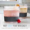 Host Whiskey Freeze Glasses, Double Old Fashioned Glasses, Chill Without Dilution for Brandy, Vodka, Gin, Rum, and Cold Brew Cocktails, Bourbon Gifts for Men, Home Bar, 9 oz, Set of 2, Grey view 4