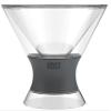 Host Freeze Insulated Martini Cooling Cups, Plastic Freezer Gel Chiller Double Wall Stemless Cocktail Glass Set of 2, 9 oz, Grey view 4
