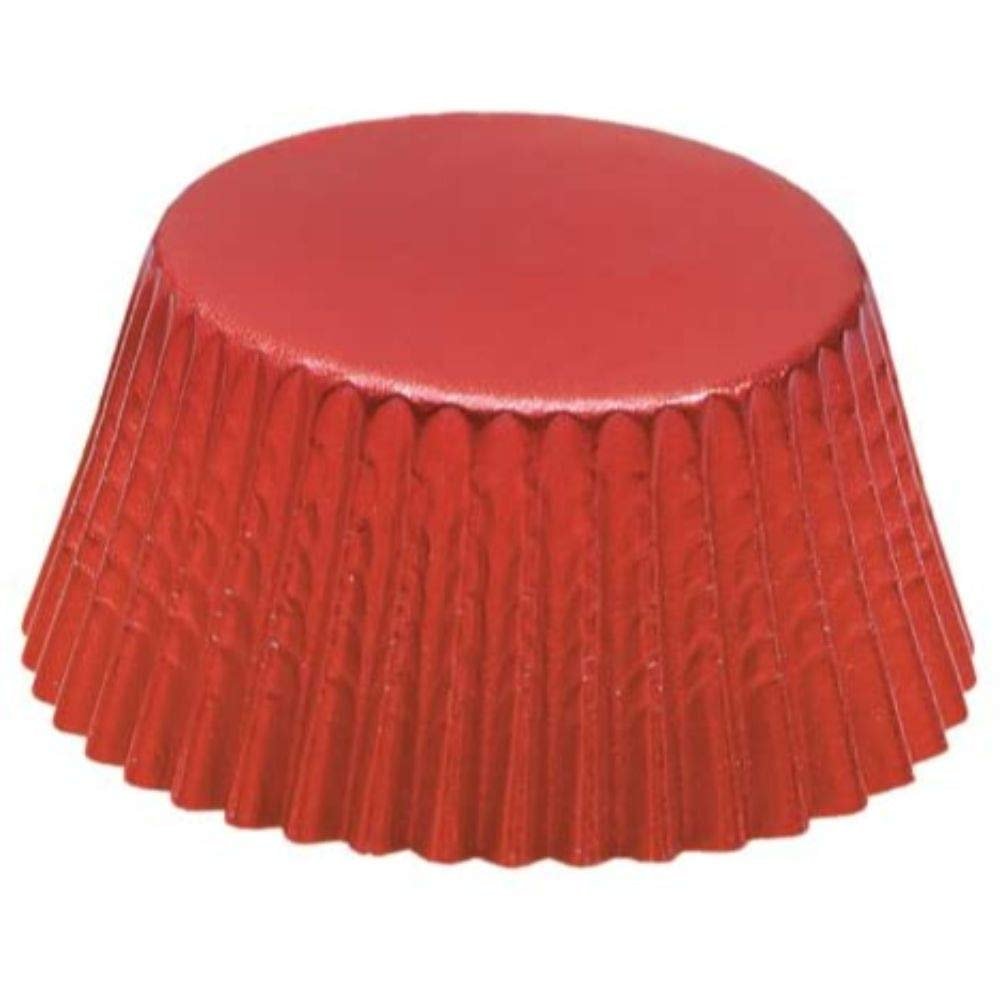 Fox Run Red Foil Muffin and Cupcake Liners, Set of 32 Standard Size Wrappers