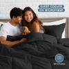 Bare Home Comforter Set - Ultra-Soft - Goose Down Alternative - Premium 1800 Series - All Season Warmth (King/Cal King, Black) view 3