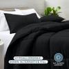 Bare Home Comforter Set - Queen Size - Ultra-Soft - Goose Down Alternative - Premium 1800 Series - All Season Warmth (Queen, Black) view 2