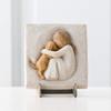 Willow Tree True, Truly a Friend, an Expression of Friendship and Love of Dogs in Carved Bas-Relief, Sculpted Hand-Painted Plaque view 3