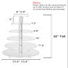 Jusalpha 6 Tier Round Acrylic Cupcake Stand-cake stand-dessert stand, cupcake Tower 6RFs (6 Tier With Base) (6RF-S) view 2