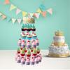 Jusalpha 6 Tier Round Acrylic Cupcake Stand-cake stand-dessert stand, cupcake Tower 6RFs (6 Tier With Base) (6RF-S) view 4