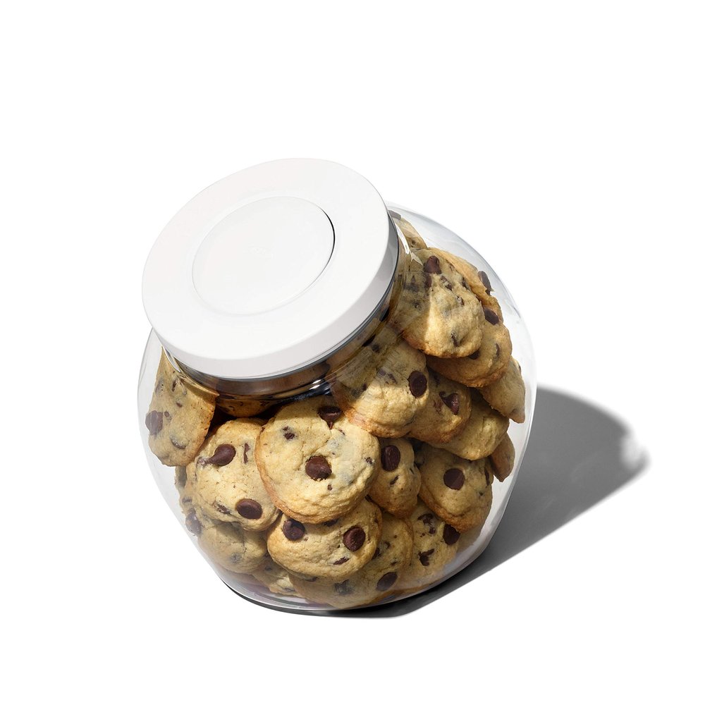 OXO Good Grips 3.0 Qt POP Medium Cookie Jar - Airtight Food Storage - for Snacks and More, White and Clear