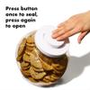 OXO Good Grips 3.0 Qt POP Medium Cookie Jar - Airtight Food Storage - for Snacks and More, White and Clear view 3