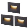 CLOUDY BAY 120V Dimmable LED Step Light,3000K Warm White 3W 100lm,Indoor Outdoor Stair Light,Oil Rubbed Bronze,3 Pack view 1
