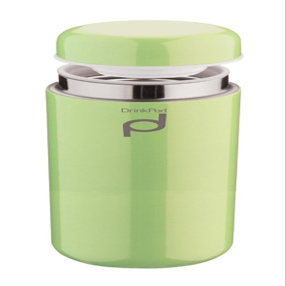 Grunwerg Vacuum Insulated Drinkpod Capsule Flask, 200ml, Green