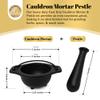 Cast Iron Cauldron Mortar and Pestle Set (MP3-Cauldron Mortar & Pestle) view 2