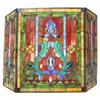 Chloe CH1F323RV44-GFS 44 in. Lighting Tiffany Stained Glass Folding Victorian Fireplace Screen - 3 Piece view 1