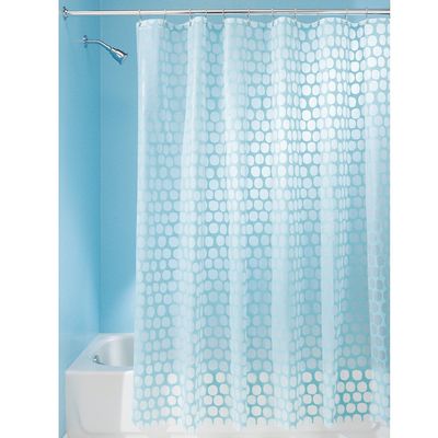 InterDesign Honeycomb Shower Curtain, 72 x 72, Aqua