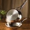 Anolon Nouvelle Stainless Stainless Steel Frying Pan Set / Fry Pan Set / Skillet Set - 8 Inch and 9.5 Inch , Silver view 2