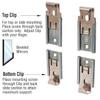 CRL Nickel Plated Adjustable Mirror Clip Set for 1/4" Beveled Mirror by CR Laurence view 4