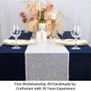 ShiDianYi 12x72-Inch Silver Sequin Table Runner Sparkly Metallic Silver Sequin Runner Event Bridal Wedding Runner Birthday Party Dinner Party Additional Colors Available Shower Ready to Ship view 3