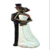 DWK 8" Till Death Day of the Dead Dia de los Muertos Skeleton Couple Decorative Figurine Bride and Groom Mini Statue Wedding Cake Topper view 1