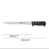 Arcos Slicing Knife/Ham Knife 11 Inch Nitrum Stainless Steel and 280 mm blade. Ergonomic Polyoxymethylene POM Handle. Series Universal. Long, sturdy blade and serrated edge. Easily cuts. Color Black view 2
