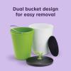 Chef'n 401-420-120 EcoCrock Counter Compost Bin Black and White 3.3 liter 1 view 2