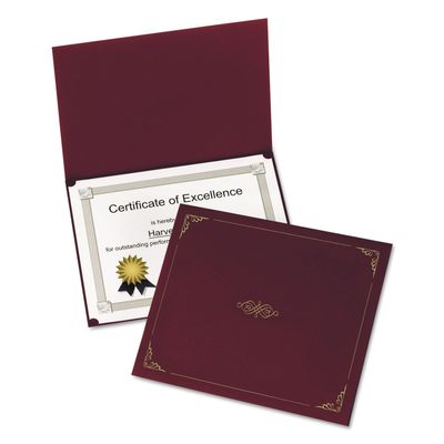 Oxford 29900585BGD Certificate Holder, 11-Inch x8-1/2-Inch, 5/PK, Burgundy