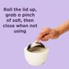 Chef'n 101-738-237 Dash Salt & Sugar Cellar with Flip Top Cover, 3 7/8-inches by 4 1/4-inches, White view 3