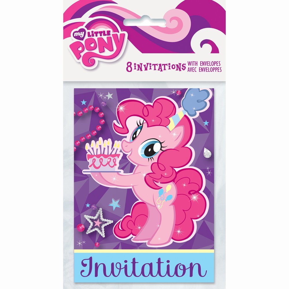 Unique My Little Pony Party Invitations - 5.5 x 4, 8 Pcs