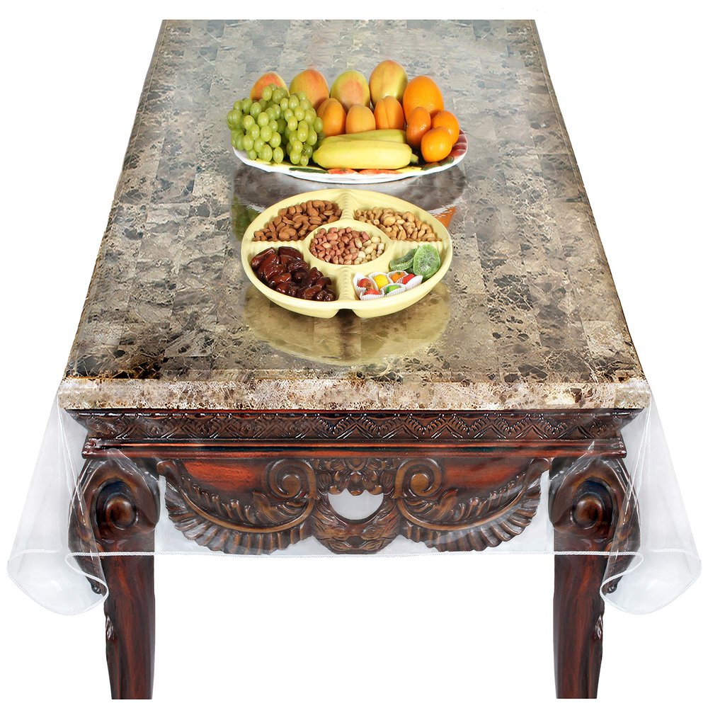 Venice Collections Super Clear Extra Heavy Duty, Durable 100% Vinyl Tablecloth Protector & Table Cover Size 54 X 72 Inches Oblong